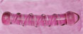 Curved Swirl Glass Dildo With Mushroom Tip